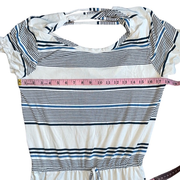 Chaser Strappy Drape-Back Striped Mini Dress - Picture 10 of 12